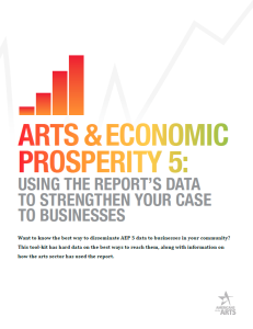 Cover of pARTnership Movement Tool-Kit: Arts & Economic Prosperity: Using the Report's Data to Strengthen Your Case to Businesses with the text in orange, yellow, and light green