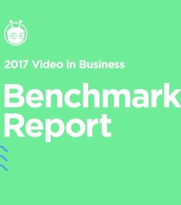 Bright green front cover featuring the words "2017 Video in Business Benchmark Report"