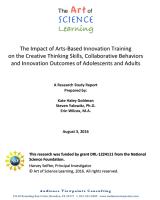 The Impact of Arts-Based Innovation Training Cover