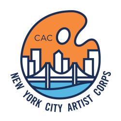 New York City Artist Corps Logo with the nyc skyline